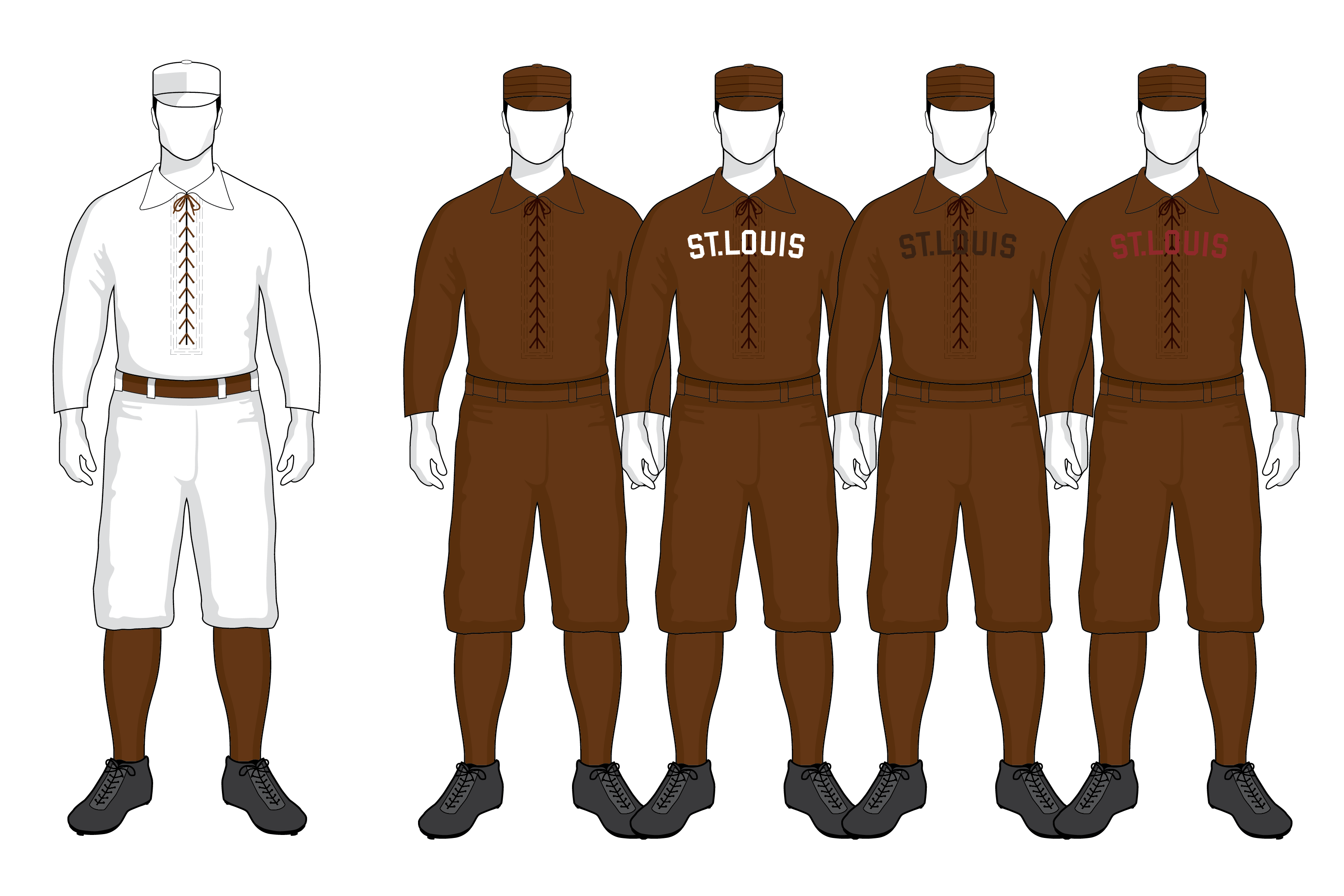 1890 All Brown – Cardinals Uniforms & Logos
